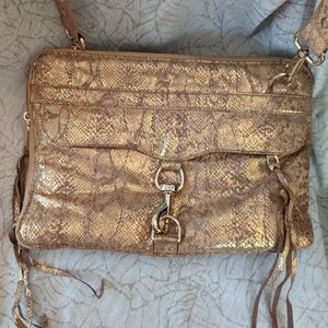 Gold snake laptop bag